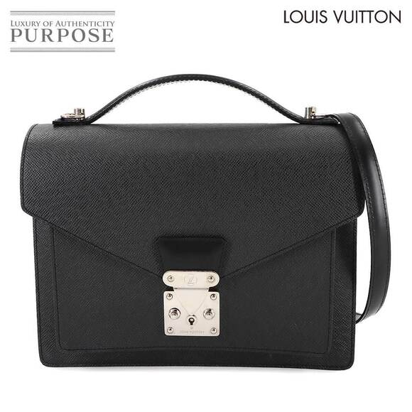 Louis Vuitton Handbags - Louis Vuitton Taiga Monceau Shoulder Bag Leather Ardoise